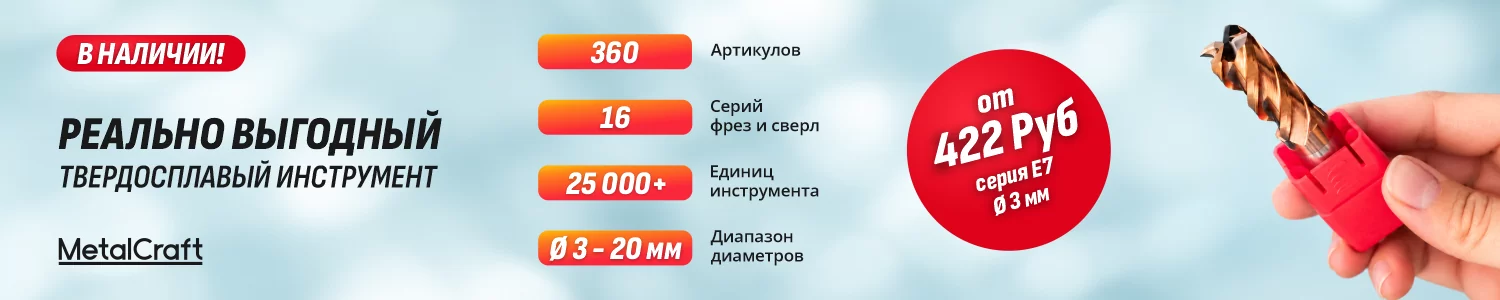 Новая бюджетная линейка твердосплавного инструмента MetalCraft Новая бюджетная линейка твердосплавного инструмента MetalCraft