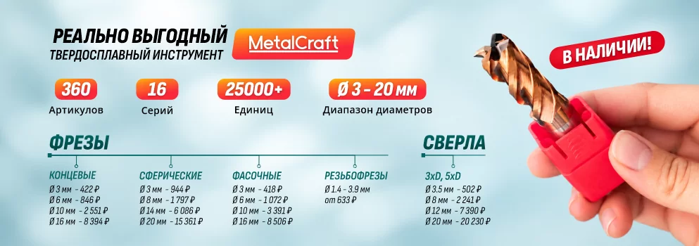 Фрезы MetalCraft