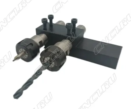 C25-H25-55 Держатель осевого инструмента (MetalCraft) для токарного станка, двойной