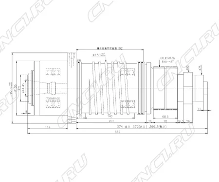 Шпиндель фрезерный Kenturn KCA1410Z-A-11-8YU-48T
