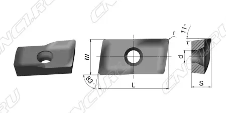 APMT1135PDER-DL-1020 Пластина фрезерная