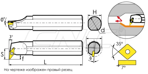 SVUCR / SVUCL Резцы (державки) расточные 
