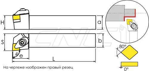 CCLNR / CCLNL Резцы (державки) для наружного точения 