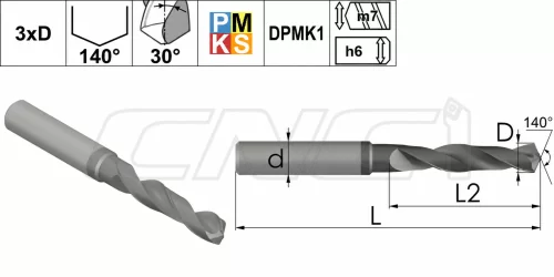 Твердосплавные сверла DPMK1 по металлу