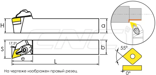 DDQNR / DDQNL Резцы (державки) для наружного точения 
