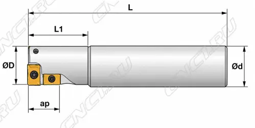 Чертеж PE07.16Z32.032.04.S Фреза концевая