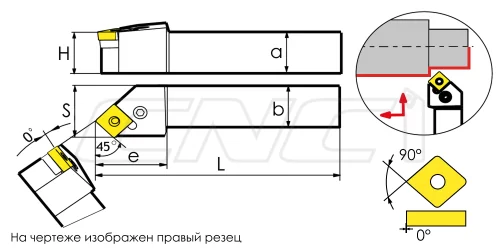 PSSNR / PSSNL Резцы (державки) для наружного точения 