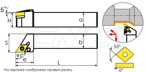 PDJNR / PDJNL Резцы (державки) для наружного точения 