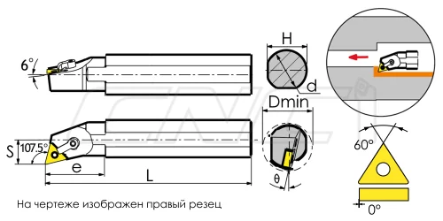 MTQNR / MTQNL Резцы (державки) расточные 