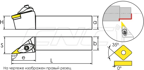 DVJNR / DVJNL Резцы (державки) для наружного точения 