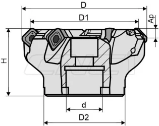 AF01 Фрезы торцевые насадные со сменными пластинами