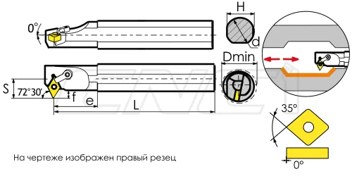 MVWNR / MVWNL Резцы (державки) расточные 