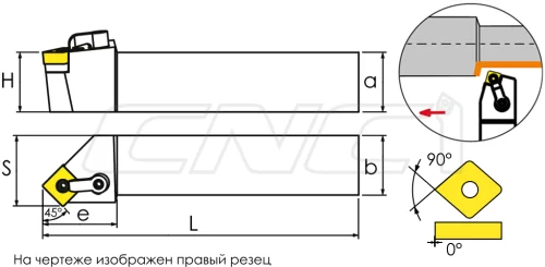 MSSNR / MSSNL Резцы (державки) для наружного точения 