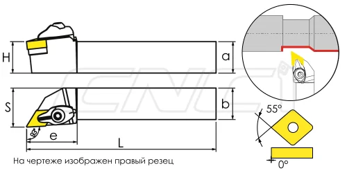 DDJNR / DDJNL Резцы (державки) для наружного точения 