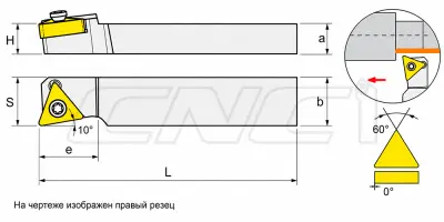 E-PTXNR / E-PTXNL Резцы (державки) для наружного точения 
