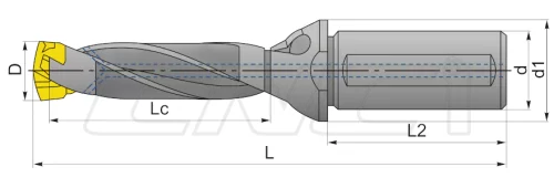 Корпусные сверла QD-3D-CA со сменными головками