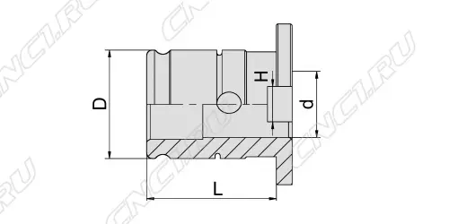 Чертеж Втулка переходная (MetalCraft) для резьбонарезных цанг TC1433-GT24