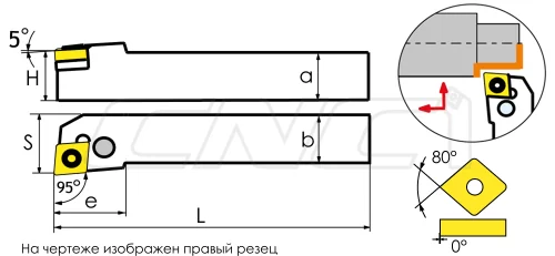 PCLNR / PCLNL Резцы (державки) для наружного точения 