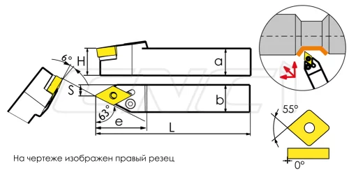 PDNNR / PDNNL Резцы (державки) для наружного точения 