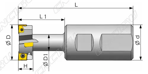 Чертеж PT01.08W32.032.02.H14 Фреза дисковая насадная