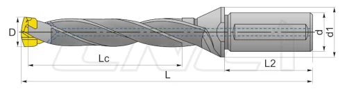 Корпусные сверла QD-5D-CA со сменными головками