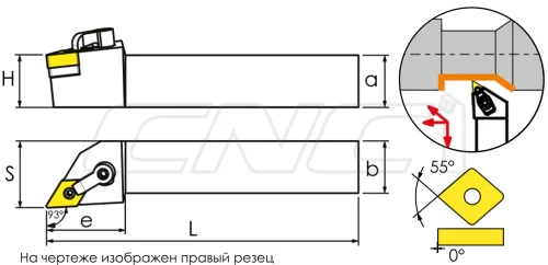 MDJNR / MDJNL Резцы (державки) для наружного точения 
