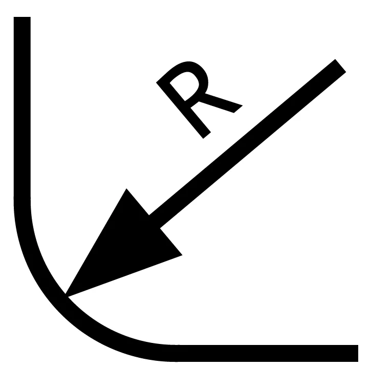 Радиус при вершине Радиус при вершине